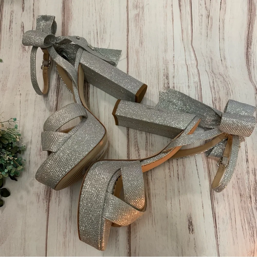 ANTONIO MELANI x Nicola Bathie Lila Bow Detail Platform Dress Sandals - Picture 9 of 13